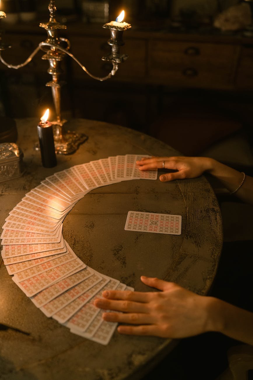 spread cards on the table